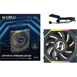 Вентилятор Lian Li UNI Fan SL WIRELESS LCD 120-1 (G99.12SLLCD1W1B.00) Black - мініатюра 7
