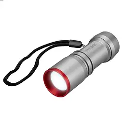 Ліхтар ручний металевий 3W LED+COB світлодіодний кишеньковий ліхтарик на батарейках 3хААА S-link SL-F850 - мініатюра 3