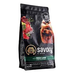 Сухий корм для собак малих порід Savory Breeds rich in Fresh Lamb зі свіжим м'ясом ягняти 1 кг - мініатюра 3