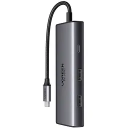 Док-станція USB3.1 Type-C --> HDMIx2 4K60Hz (8k30Hz)/USB 3.0x2/Type-C/PD 100W CM498 6 in 1 Ugr - мініатюра 2