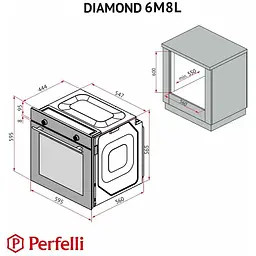 Духова шафа Perfelli Diamond 6M8L Inox - мініатюра 15