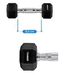 Гантель шестигранна Thunder 2,5 кг (HEXAGONAL-DUMBBELLS-2,5KG) - мініатюра 3