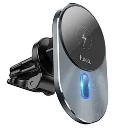 Автомобільний магнітний тримач Hoco CA91 з бездротовою зарядкою MagSafe 5W-15W - мініатюра 5