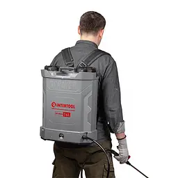 Обприскувач INTERTOOL DT 9016 акумуляторний ранцевий, обєм 16 л, продуктивність 3.1 л хв, акумулятор 12 В 8 Аг - мініатюра 3