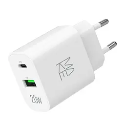 Зарядний пристрій мережевий MAKE 20W Type-C PD3.0 + USB QC4.0 White - мініатюра 2