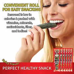 Чіпси Норі Tao Kae Noi Grilled Seaweed Big Roll Spicy Flavor 9шт × 3г - мініатюра 10
