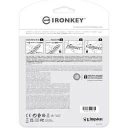 USB флеш накопичувач Kingston 32GB IronKey Keypad 200 AES-256 Encrypted Blue USB 3.2 (IKKP200/32GB) - мініатюра 7