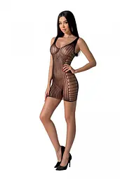 Міні-сукня Passion BS097 з вертикальним візерунком, One Size, чорна