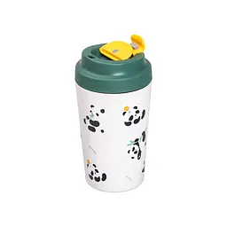 Термочашка Panda 380 мл з керамічною колбою, зелений Yiwu HP-14-12GR - мініатюра 2