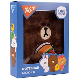 Блокнот пухнастий Yes Line Friends Brown А6 80 аркушів (151745) - мініатюра 5