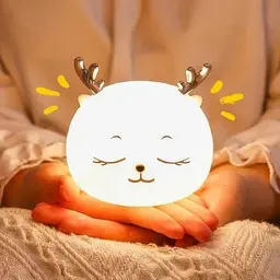 Нічник дитячий силіконовий Олень на акумуляторі Cute Deer Silicone Night Light - мініатюра 2