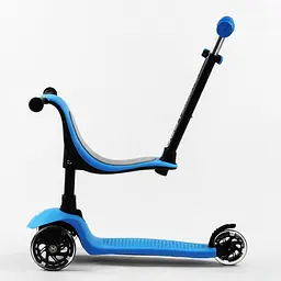 Самокат-велобіг 3 в 1 Best Scooter 31х12х55-69 см Блакитний 000231637 - мініатюра 2
