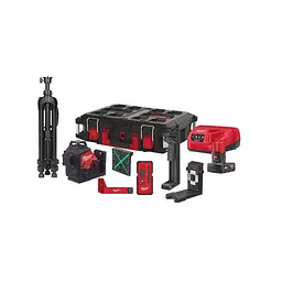 Нівелір лазерний 3D акумуляторний MILWAUKEE, M12 3PLKIT-401P (360 градусів, зелений промінь) (заміна на 4933499379) - мініатюра 3