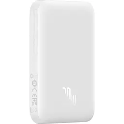 Портативна батарея - акумулятор бездротовий Baseus Magnetic Mini 20W 6000mAh білий - мініатюра 7