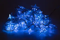 Світлодіодна новорічна гірлянда Devilon зірки IP20 LED 2.4 м 48 л синій (050567) - мініатюра 2