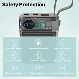 Павербанк Choetech Magnetic Wireless Black 10 000 mAh / 22.5 Вт (B695-BK) - мініатюра 8