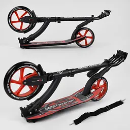 Самокат Best Scooter 89х52х90 см Чорно-червоний 000231488 - мініатюра 3