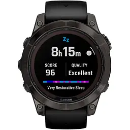 Смарт-годинник Garmin Fenix 7 Pro Sapphire Solar Edition Carbon Gray DLC Titanium with Black Band [010-02777-10] [86523] - мініатюра 4