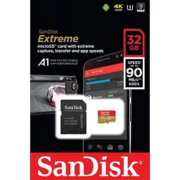 Карта пам'яті SanDisk 32GB microSDHC V30 A1 UHS-I U3 4K Extreme (SDSQXAF-032G-GN6MA) - мініатюра 3