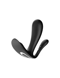 Подвійний смарт-вібратор у трусики Satisfyer Top Secret+ Black - мініатюра 1