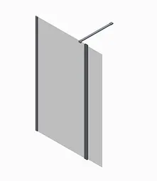 Душова перегородка Koer Sr SP03-30x200-TR-01 Walk-In (рухома.частина) прозоре скло Easy Clean 8мм, хром KR5399, прозорий, хром - мініатюра 10