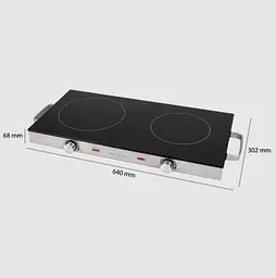Електрична плита на дві конфорки 2800Вт Profi Cook PC-DKP 1211 - мініатюра 4