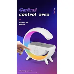 Настільна лампа-нічник RGB 3-in-1 Rainbow Light-Wireless Charger-Speaker з бездротовою зарядкою та Bluetooth колонкою - мініатюра 2