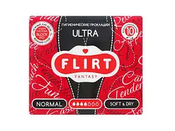 Прокладки гігієнічні FANTASY FLIRT ultra-soft&dry 4 краплі 10шт