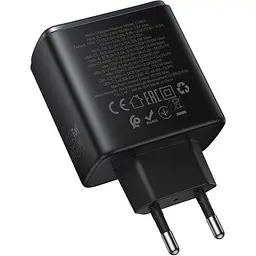 Мережевий зарядний пристрій Hoco C160A Upgrade PD65W Black (6942007672009) [163534] - мініатюра 5