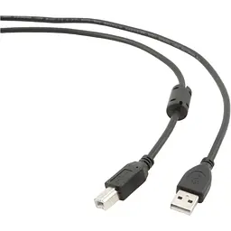Кабель Cablexpert USB 2.0 AM/BM 3m Black (CCFB-USB2-AMBM-3M) [119098] - мініатюра 2