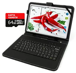 Планшет-телефон Adronix MT232 3G Pink 2/32GB + Чохол-клавіатура + Карта пам'яті 64GB - мініатюра 2