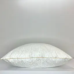 Подушка LeLit Bright crystal гіпоалергенна 70х70 см біла з золотим (le2000000287829) - мініатюра 4