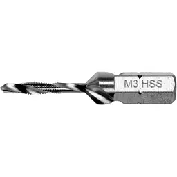 Свердло-мітчик Yato М3х0.5 мм HSS М2 HEX-1/4 l=36/5 мм (YT-44840) - мініатюра 2