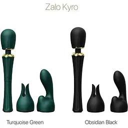Вібромасажер з насадками Zalo - Kyro Wand Obsidian Black - мініатюра 8