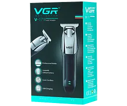Машинка для стрижки волосся VGR V-171 бездротова з USB зарядкою 5 W чорна (24325-V-171_363) - мініатюра 5