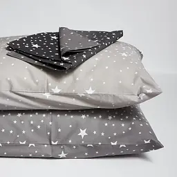 Постільний набір Moon&Star (простирадло 150х220 см + 2 наволочки 50х70 см) Бязь Gold Люкс Night Sky - мініатюра 3