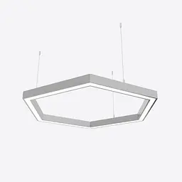 Світлодіодний світильник X-LED 120Вт шестикутник сірий (860х745х43)