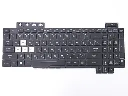 Клавіатура для ASUS TUF Gaming FX504, FX504GD, FX504GE, FX504GM ,FX80, FX80GM (RU Black без рамки з підсвічуванням) - мініатюра 3