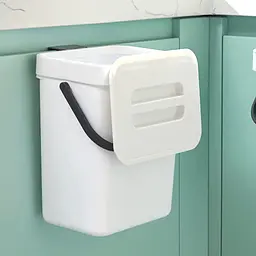 Відро для сміття MBM My Home з кришкою 5 л біле (BIN-11 5L WHITE/ANTHRACITE) - мініатюра 8
