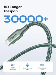Кабель зарядний UGREEN USB C to USB C Charger Cable 100 W кабель для швидкого заряджання 2 м Green (90794) - мініатюра 5