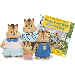 Набір фігурок Li'l Woodzeez Сім'я Бурундуков 4од книжка EN det0018397