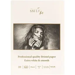 Блокнот для графіки SM-LT Art Pro Create (Bristol) 20х28см 308г/м2 10л екстра білий папір
