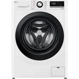 Пральна машина LG фронтальна 85 кг 1200 A+++ 48 см дисплей пара інвертор білий