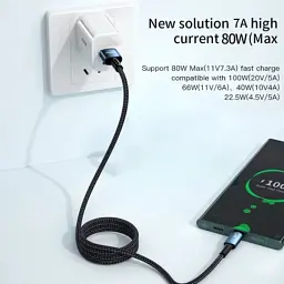 Дата кабель USB 2.0 AM to USB-C 2.0m 100W blue Essager (EXC7A-CGA03-P) - мініатюра 5