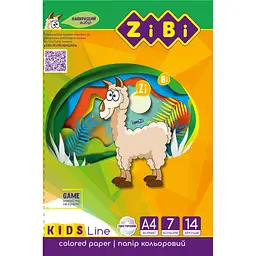 Кольоровий папір ZiBi А4, 14 листів/ 7 кольорів (ZB.1909) - мініатюра 3