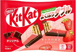 Шоколадні міні-батончики KitKat Yokubari Double Chocolates Strawberry Original 10шт х 11.3г