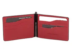 Шкіряний чоловічий затискач для грошей GRANDE PELLE 12х8х1 см acs0027533 - мініатюра 4