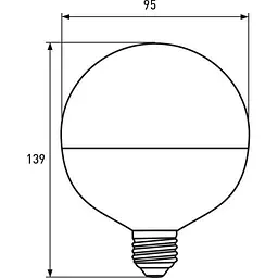 Світлодіодна лампа Eurolamp LED Deco, G95, 8W, E27, 2700K (LED-G95,08273(Amber)) - мініатюра 3