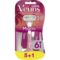 Одноразові станки для гоління (бритви) жіночі Venus Smooth Miami 6 шт.