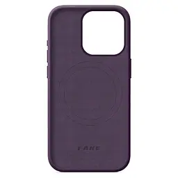 Кожаный чехол-панель для Apple iPhone 15 Pro, FAKE Leather Case, фиолетовый, искусственная кожа, премиум-класс, противоударный, защита всего корпуса, с мягкой подкладкой, поддержка MagSafe и беспроводной зарядки, ArmorStandart (ARM76302) - мініатюра 2
